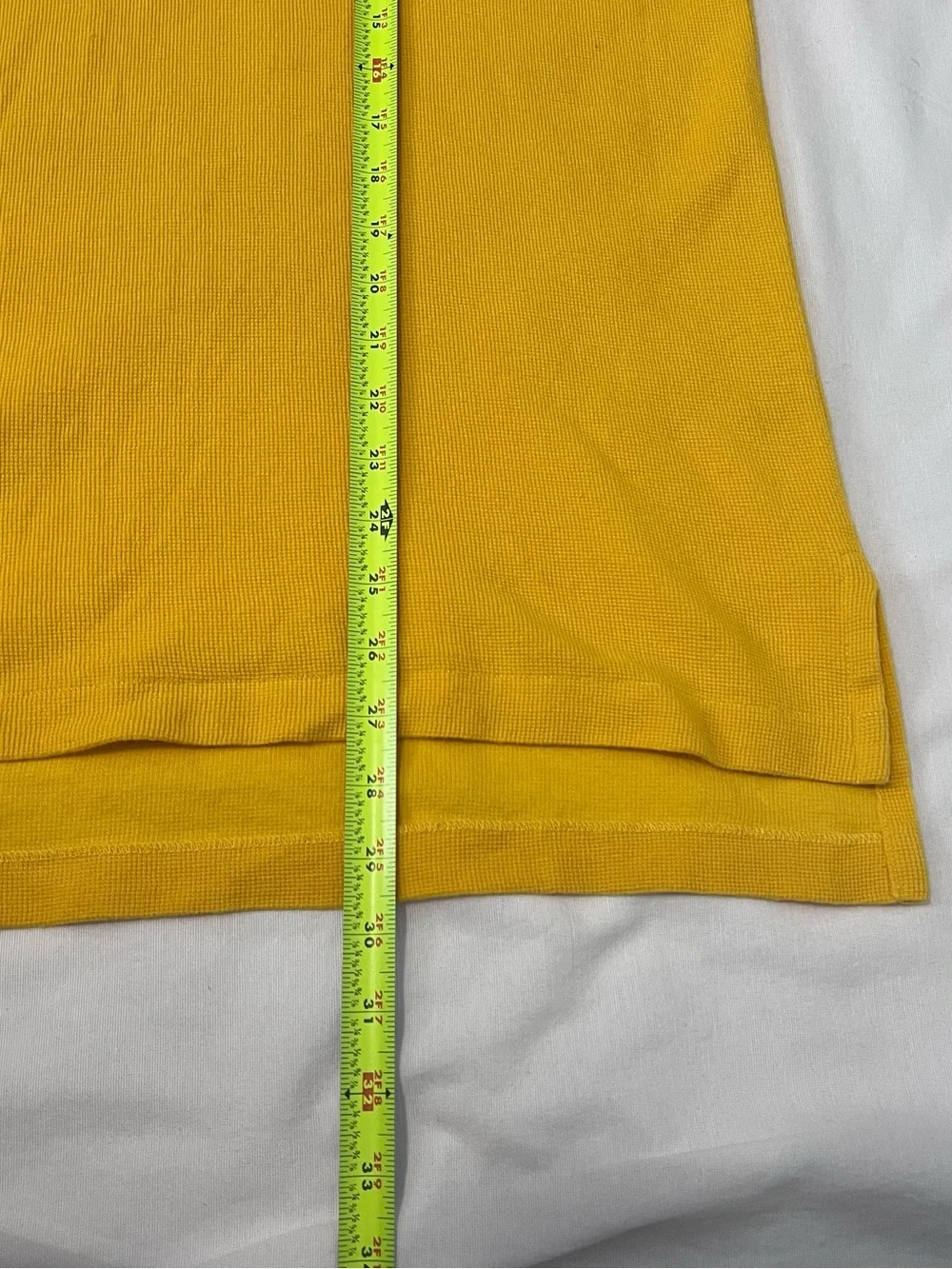 Vintage Polo Sport Ralph Lauren Yellow Stripe Waffle Knit Polo L Preppy Y2K